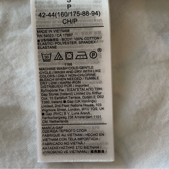 Gap White Button Down Peplum Style Blouse Shirt Size Small S - Picture 5 of 5